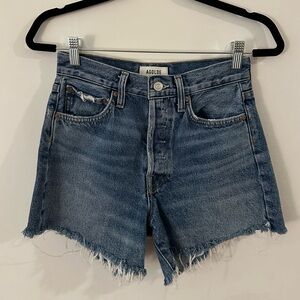 Agolde Parker Long Denim Shorts 23 - Like New Cutoff Jeans